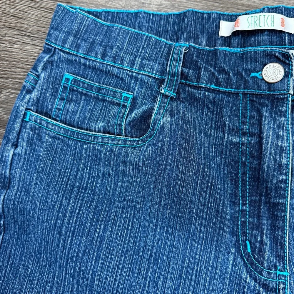 Bill Blass Stretch Jeans Women Size 10 Blue Bootcut High Rise Vintage Y2K